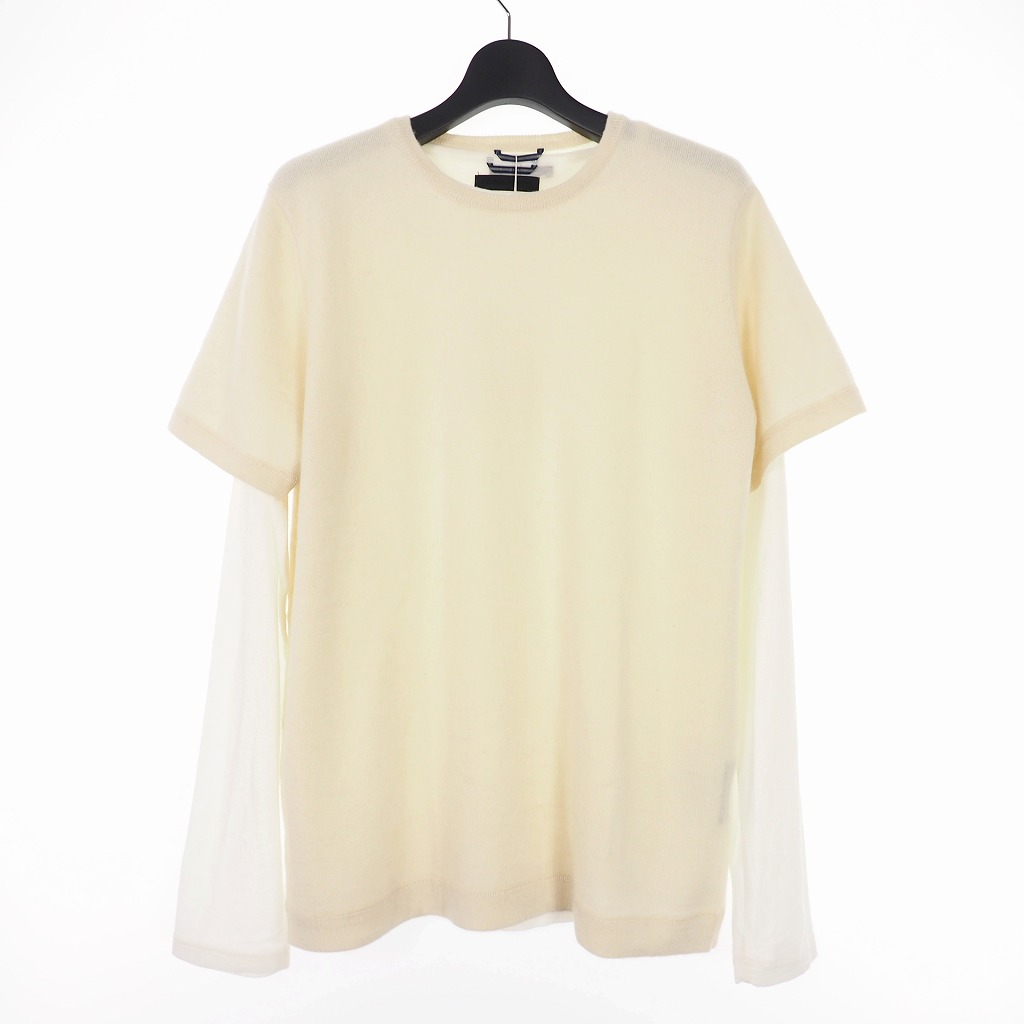 ジュンハシモト Junhashimoto aw The Ensemble レイヤードニット セーター カシミア ５ 白 ホワイト メンズ 140 ベクトルパーク
