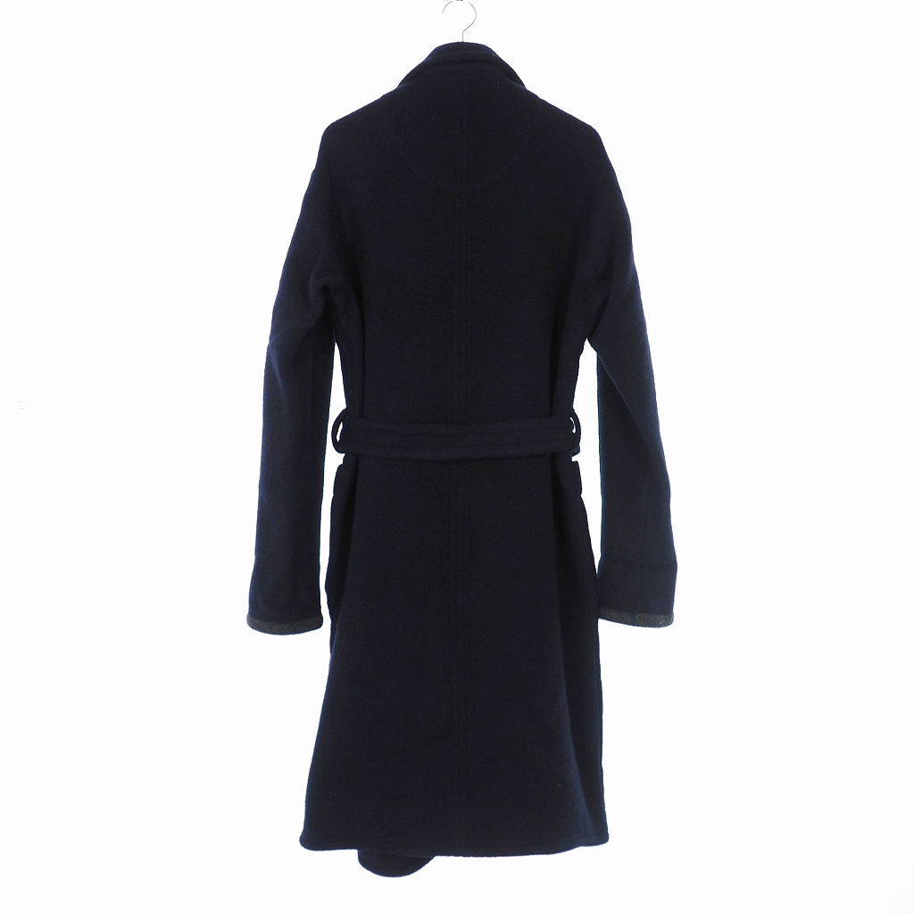 キューエル マンションメーカー Ql Mansion Maker 17aw ウール ロング ガウンコート ネイビー メンズ 140 ベクトルパーク