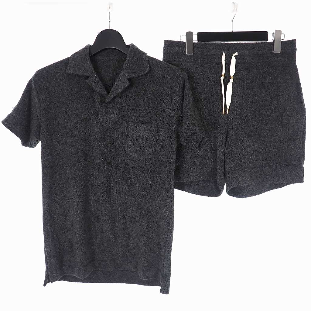 未使用品 キューエル マンションメーカー Ql Mansion Maker パイル生地 ポロシャツ ハーフパンツ セットアップ 46 黒 ブラック 9l17s3022s 140 ベクトルパーク