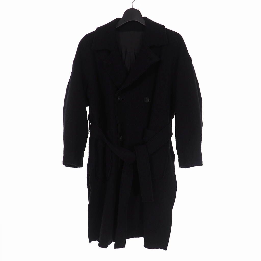 ヴィリジアン The Viridi Anne 19aw ウール 縮絨 トレンチコート 1 黒 ブラック Vi 3124 04 メンズ 140 ベクトルパーク