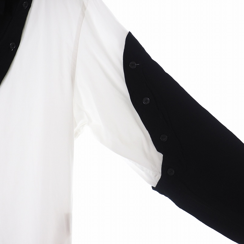 ヨウジヤマモトプールオム Yohji Yamamoto Pour Homme 19ss Front Detachable Button Shirt レーヨン 切替 デザイン ロングシャツ 白 ホワイト 黒 ブラック 2 Hh B46 817 メンズ 140 ベクトルパーク ヨウジヤマモトプールオム Yohji Yamamoto Pour Homme 19ss Front Detachable Button Shirt レーヨン 切替 デザイン ロングシャツ 白 ホワイト 黒 ブラック 2 Hh B46 817 メンズ 140 ベクトルパーク