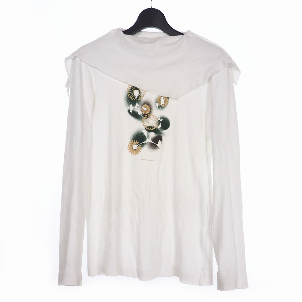 ステファンクック Stefan Cooke 19ss Petalhammer プリント フリルネック カットソー Tシャツ S ホワイト 白 メンズ 140 ベクトルパーク