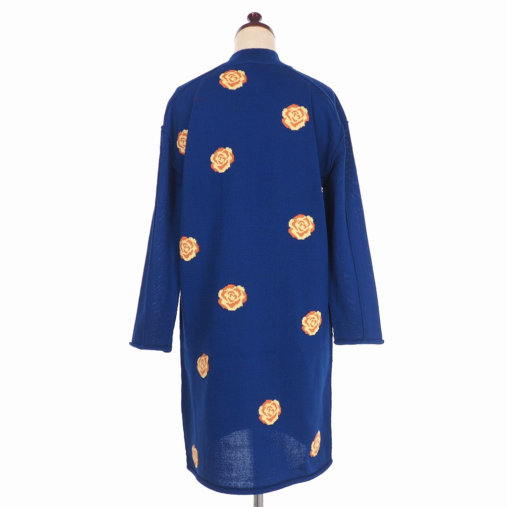 未使用品 イリアンローブ Iliann Loeb Il03kn13 Dress ドレス ニット ワンピース 花柄 長袖 ひざ丈 F 青 ブルー レディース 140 ベクトルパーク