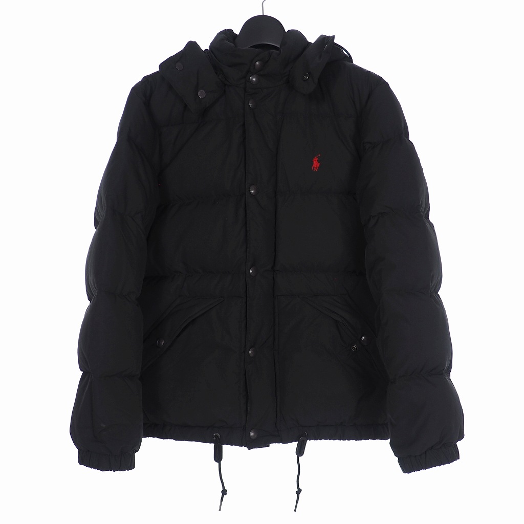 ポロ バイ ラルフローレン Polo By Ralph Lauren フード ダウンジャケット Xs ブラック 黒 国内正規 メンズ 140 ベクトルパーク