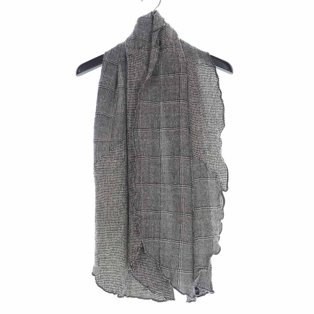クリストフコパン Christophe Coppens チェック マフラー ストール グレー メンズ 140 ベクトルパーク
