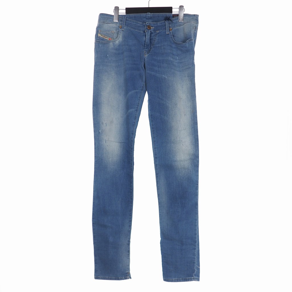 未使用品 ディーゼル Diesel Grupee Ne ストレッチ スウェット デニムパンツ W33 ブルー 青 00s1ef 国内正規 レディース 140 ベクトルパーク