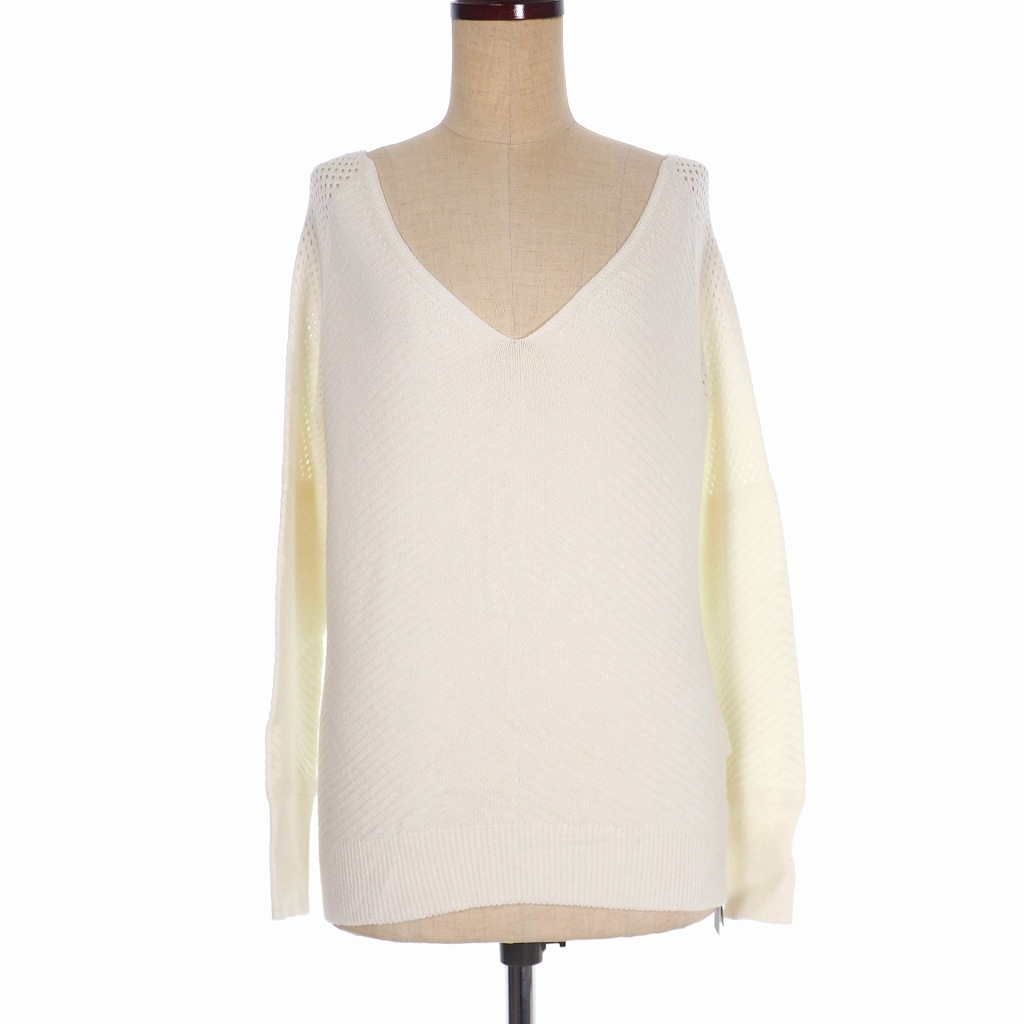 未使用品 ディーゼル Diesel M Dadey Maglia Vネック ニット セーター 長袖 S オフホワイト 白 00symq 国内正規 レディース 140 ベクトルパーク