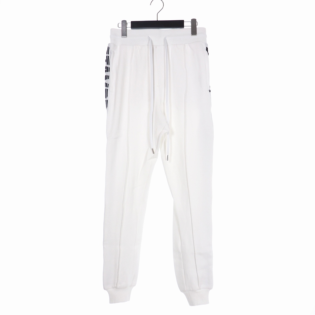 未使用品 スタンプド STAMPD Drive Sweatpants スウェット ジョガーパンツ ライン ロゴ リブ L ホワイト 白  SLA-M1587SP メンズ