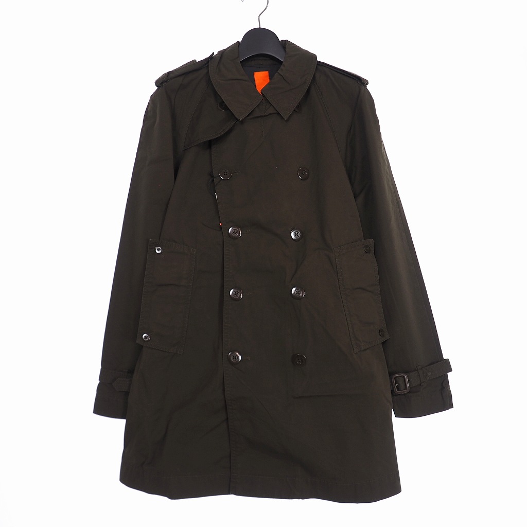 未使用品 カトー Kato ミリタリー トレンチ コート ベルト付き S カーキ Jb メンズ 140 ベクトルパーク