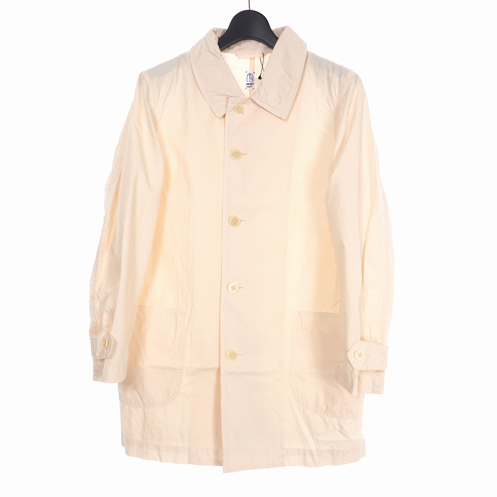 未使用品 カトー Kato コットン ステンカラーコート 長袖 M ライトベージュ Bj メンズ 140 ベクトルパーク