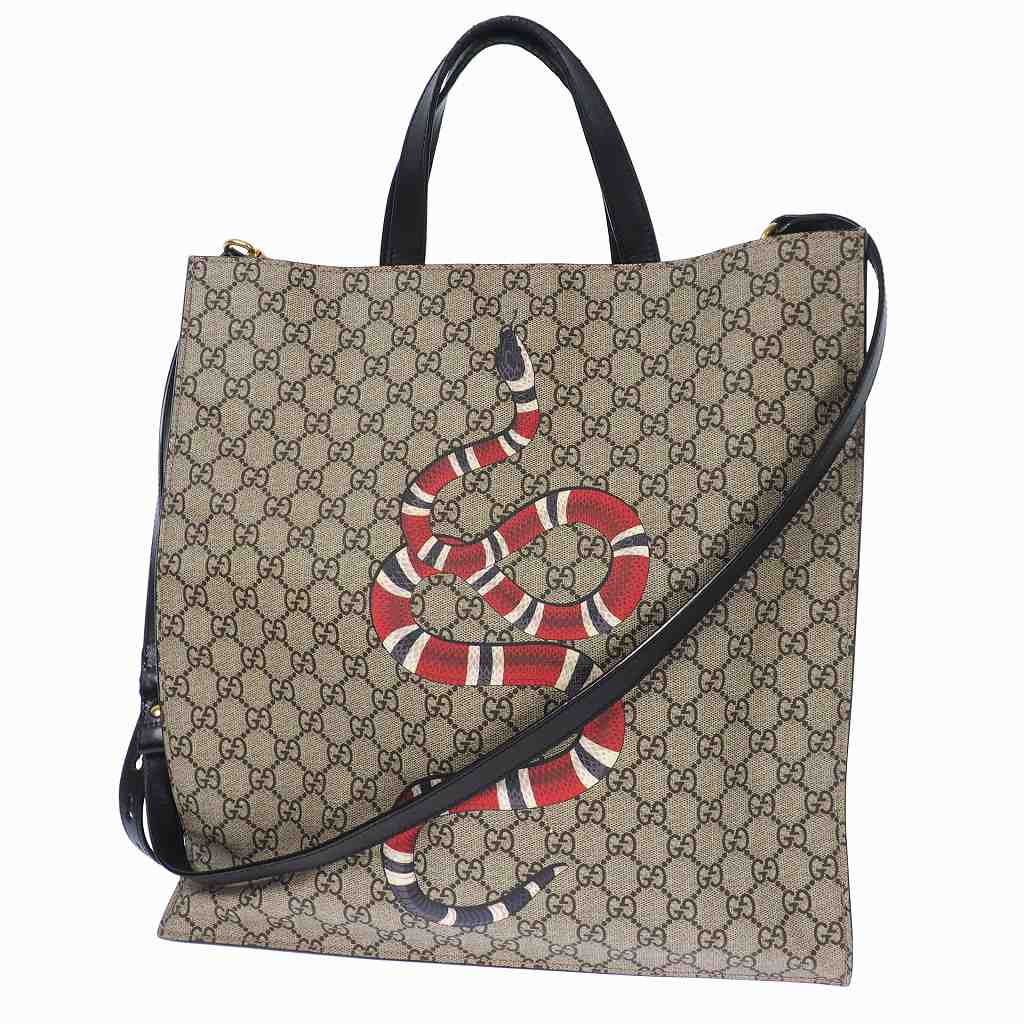 グッチ Gucci Ggスプリーム キャンバス スネークトートバッグ メンズ 140 ベクトルパーク