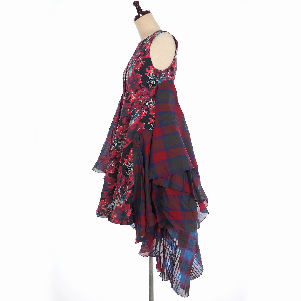 未使用品 ファセッタズム Facetasm 17ss コレクション ドッキング ドレス ワンピース ノースリーブ 花柄 チェック柄 1 赤 レッド Zuk 4510 04 レディース 140 ベクトルパーク 未使用品 ファセッタズム Facetasm 17ss コレクション ドッキング ドレス ワンピース ノースリーブ 花柄 チェック柄 1 赤 レッド Zuk 4510 04 レディース 140 ベクトルパーク