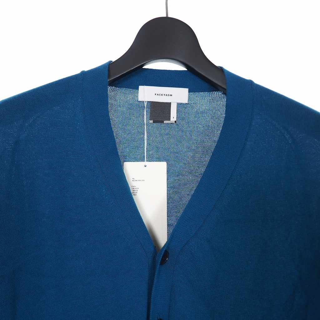 未使用品 ファセッタズム Facetasm aw オーバーサイズ 七分袖 ニット カーディガン 1 ブルー 青 Mork Kn U01 メンズ レディース 140 ベクトルパーク