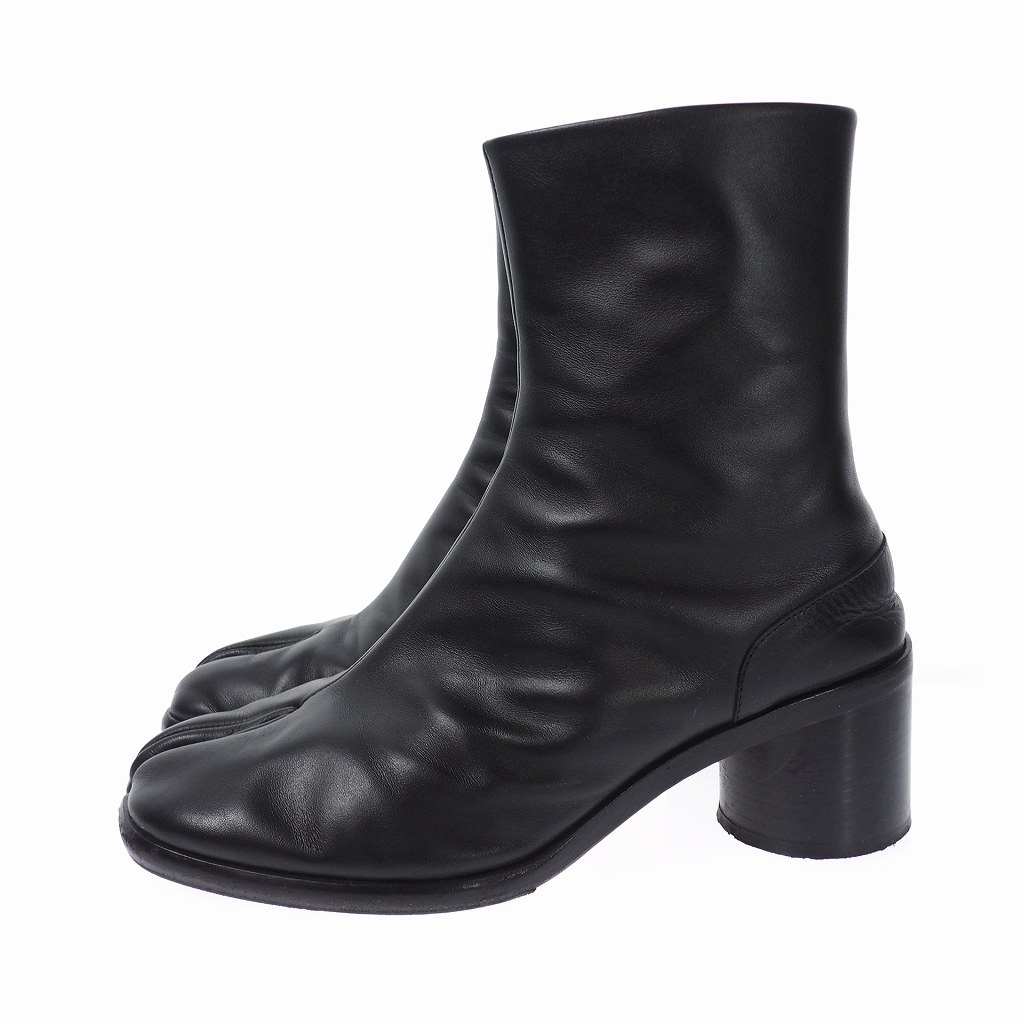 メゾンマルジェラ Maison Margiela aw レザー タビ ヒールブーツ 足袋ブーツ 41 26 0cm ブラック 黒 S57wu0132 国内正規 メンズ 140 ベクトルパーク