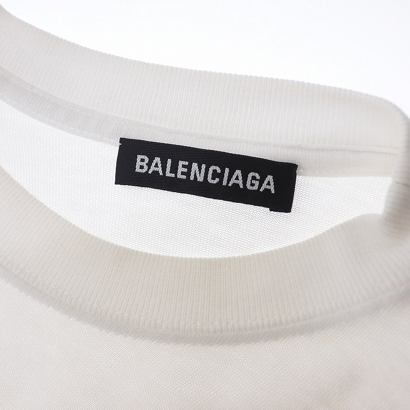 バレンシアガ BALENCIAGA 20SS ユニフォーム ロゴ プリント Tシャツ XXS 白 ホワイト HT87 620969 TIV79 9000 国内正規 メンズ