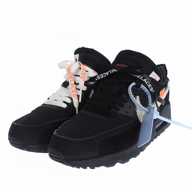 ナイキ Nike オフホワイト Offwhite The 10 Air Max 90 エアマックス90 スニーカー ブラック 黒 Us6 24 7293 001 レディース 140 ベクトルパーク