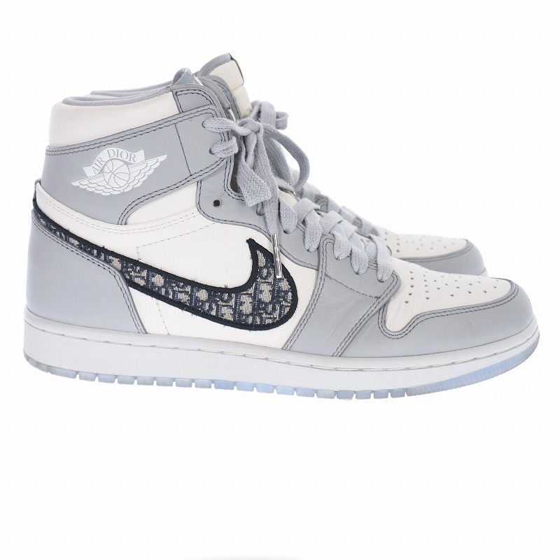 ナイキ NIKE × Dior ディオール AIR JORDAN 1 High OG CN8607-002 エアジョーダン1 ハイ オージー グレー  ホワイト 42 26.5㎝ メンズ 140-202111080710 | ベクトルパーク