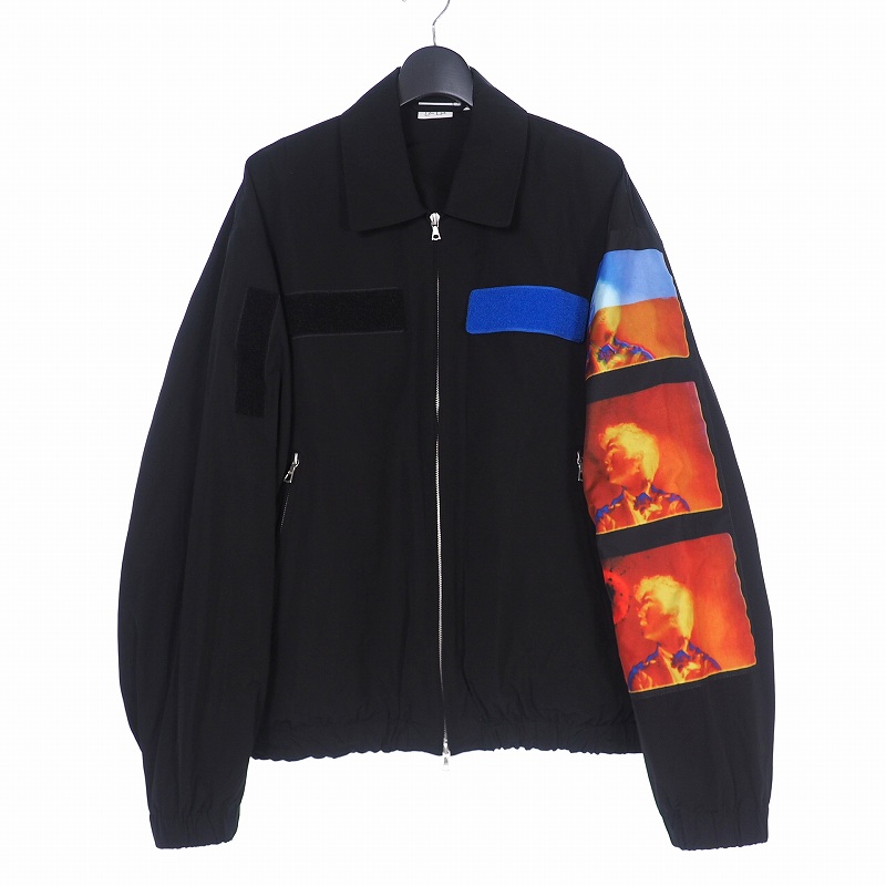ドリスヴァンノッテン Dries Van Noten レン ライ Len Lye 21ss ベルクロ グラフィック パッチ ジャケット ブルゾン S ブラック 黒 メンズ 140 ベクトルパーク