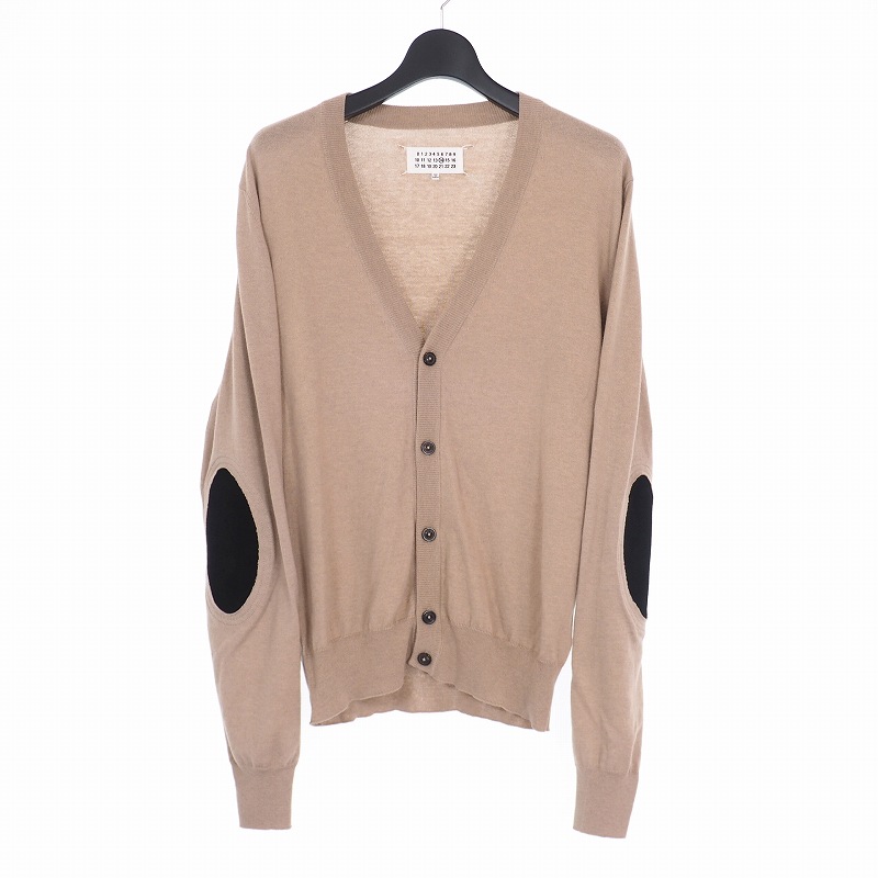 メゾンマルジェラ Maison Margiela 14 18AW エルボーパッチ カーディガン S ベージュ S50HA0820 国内正規 メンズ メゾンマルジェラ Maison Margiela 14 18AW エルボーパッチ カーディガン S ベージュ S50HA0820 国内正規 メンズ