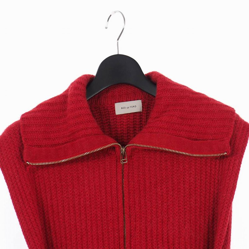38 割引s適当な価格 ベッドフォード Bed J W Ford 21aw Sailor Collar Vest ノースリーブ ニット ベスト 1 レッド 赤 21aw B Kt07 メンズ ニット セーター メンズファッション ファッションs Www Gbagenlaw Com