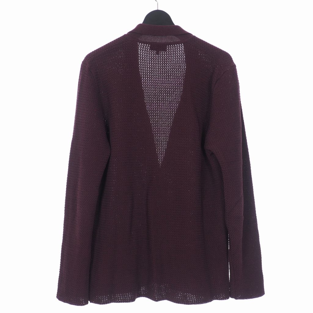 ランバン Lanvin コットン ニット ジャケット カーディガン M ボルドー メンズ 140 ベクトルパーク