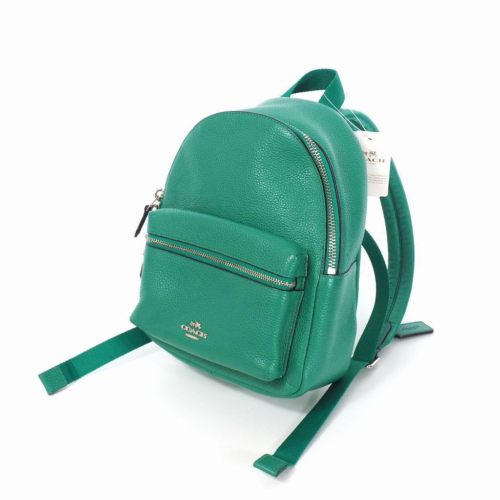 コーチ COACH ロゴ ミニリュック レザー バッグ グリーン 緑 F38263 レディース