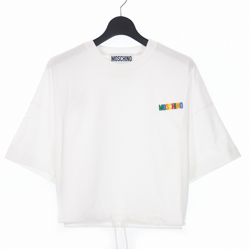 未使用品 モスキーノ MOSCHINO 20SS 裾ドローストリング マルチ ロゴ 