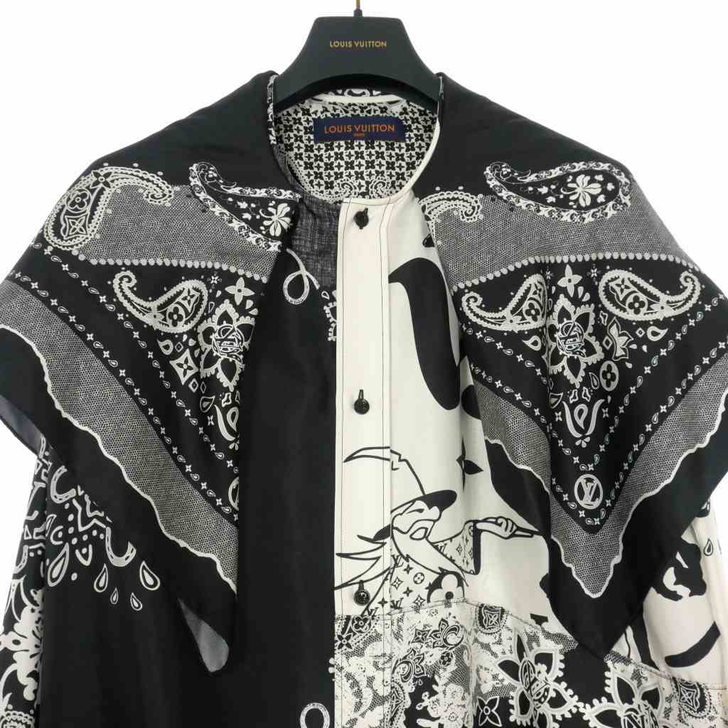 ルイヴィトン シルク ロング スカーフ オーバーシャツ カットソー XL