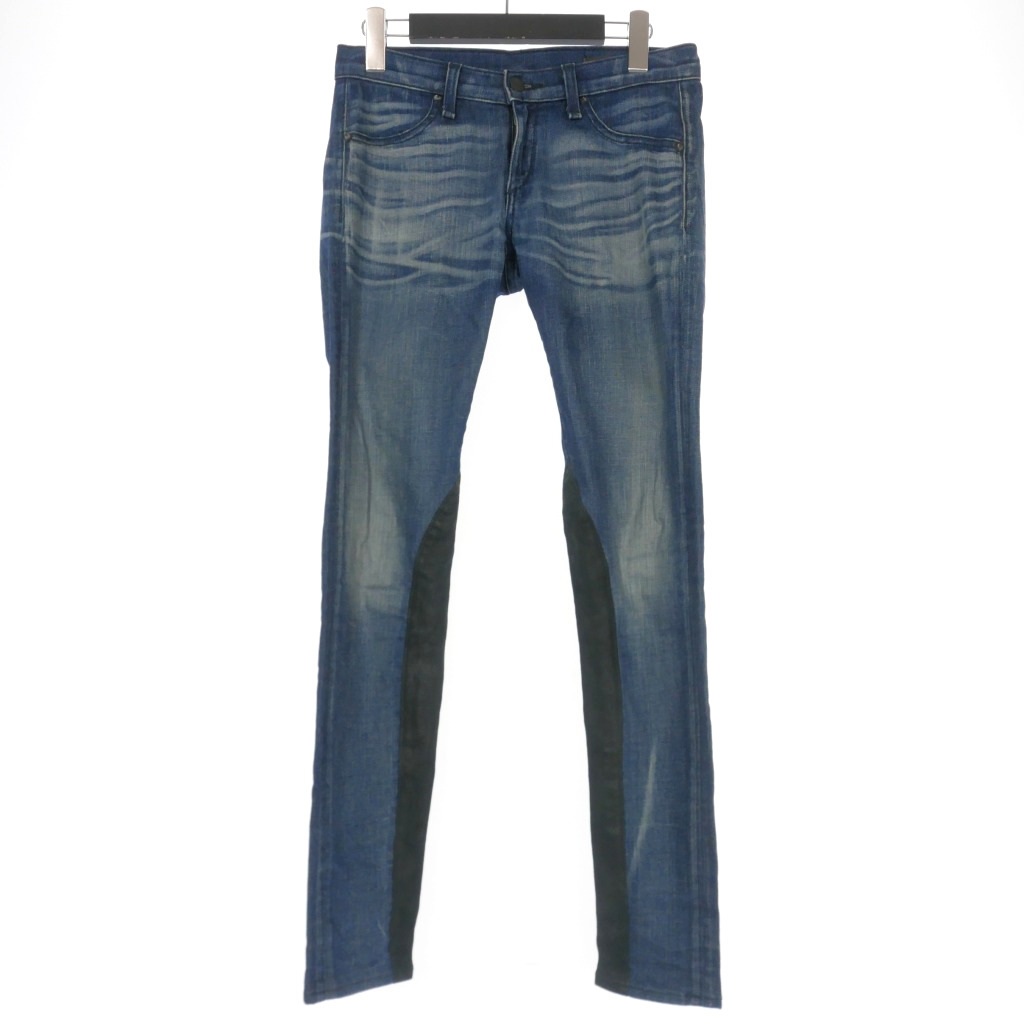 ラグ&ボーン RAG&BONE レザー切替 スキニー デニムパンツ ジーンズ 25  