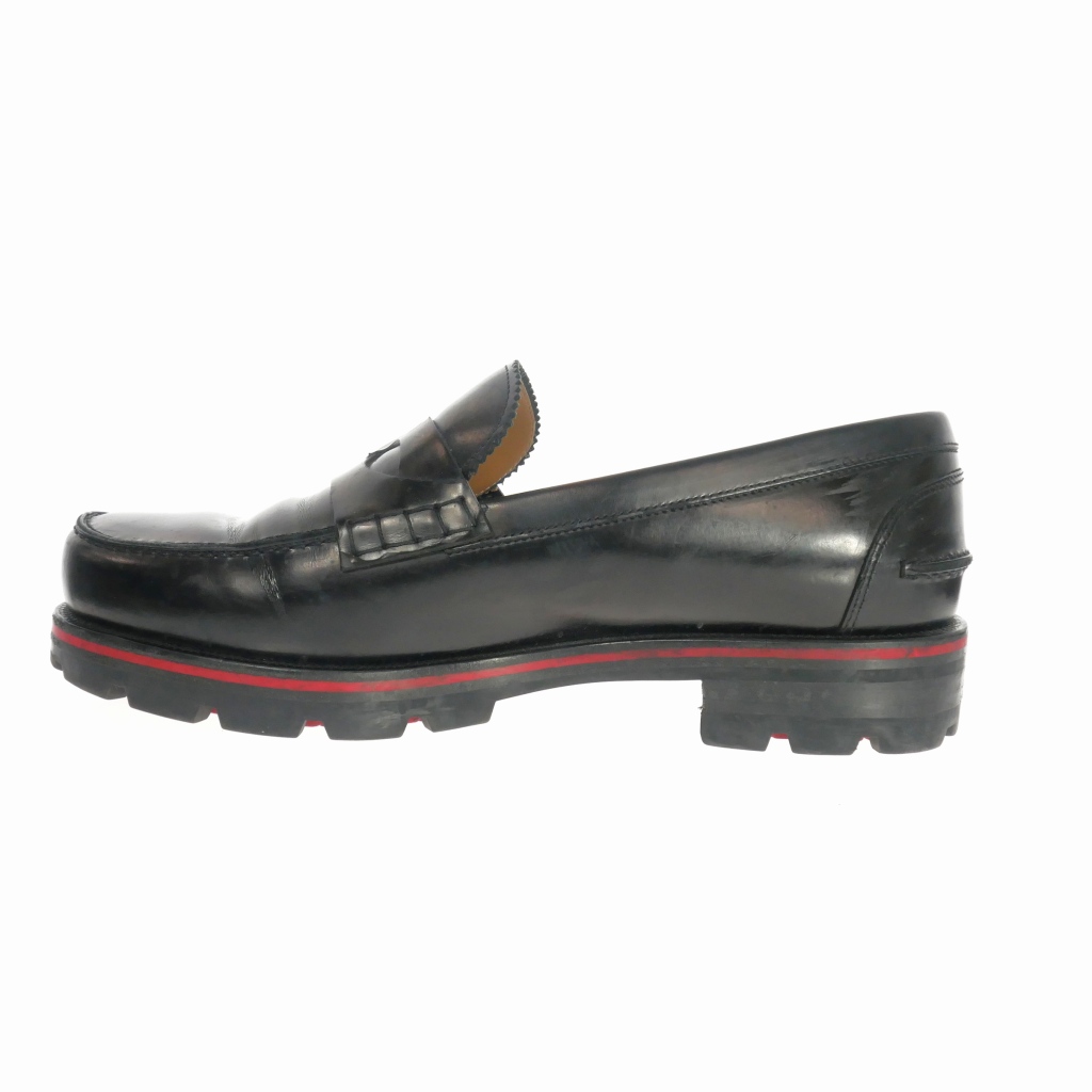 クリスチャンルブタン Christian louboutin レザー モカシン 