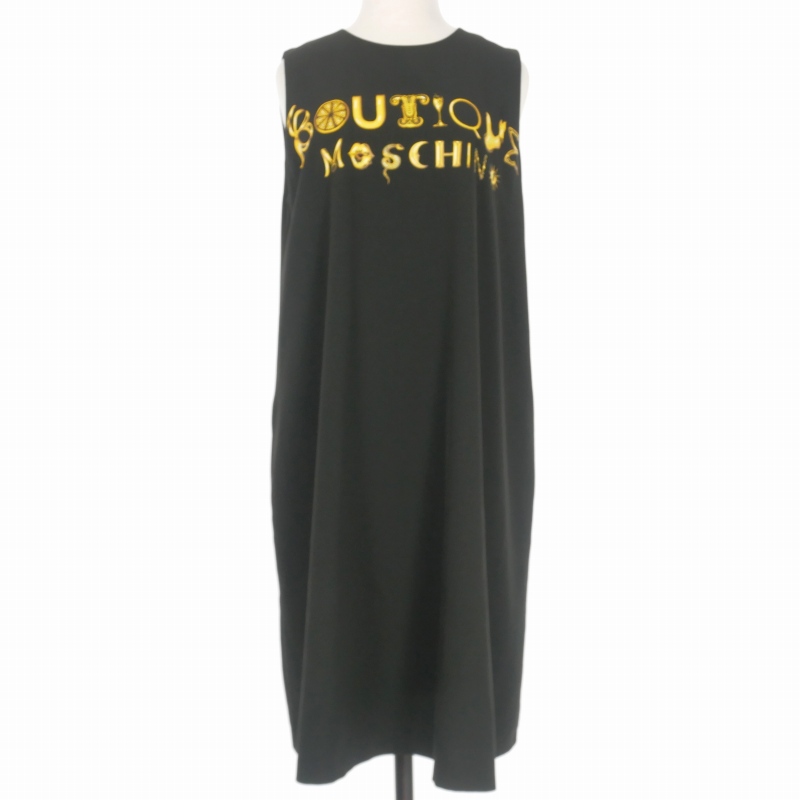 モスキーノ MOSCHINO BOUTIQUE ロゴプリント ノースリーブワンピース  