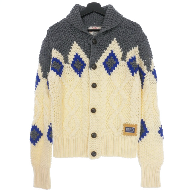 ディーゼル DIESEL ショールカラー ニットカーディガン セーター M 