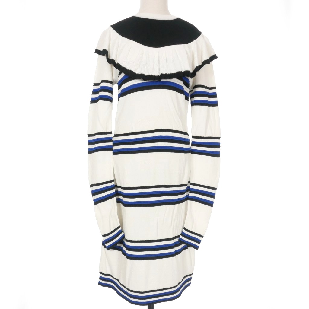 エムエスジーエム MSGM ニットワンピースドレス フリル 長袖 S  