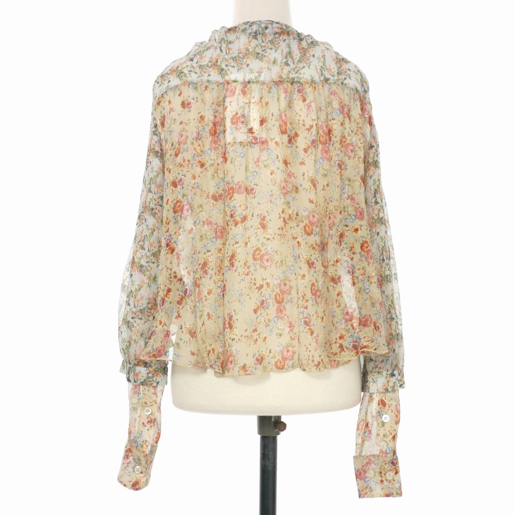 ディースクエアード DSQUARED2 22SS シアー 花柄 レイヤードシャツ 