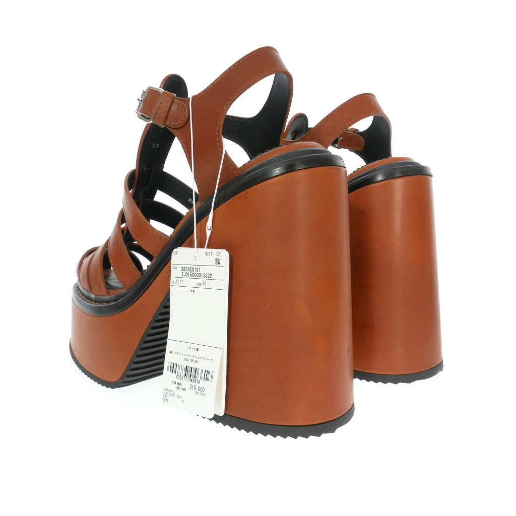 ディースクエアード DSQUARED2 22SS レザープラットフォームサンダル  