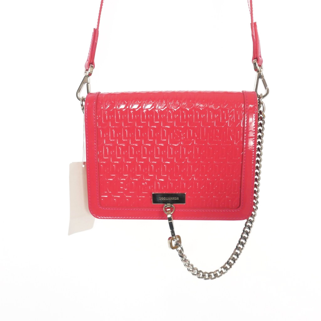 美品】DSQUARED2 ミニチェーン ショルダーバッグ エナメル