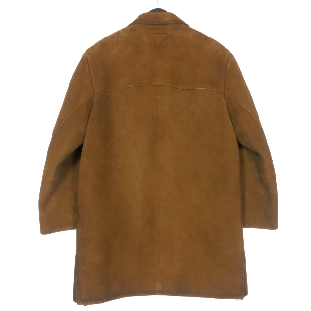 プラダ PRADA 23AW スエードジャケット カーコート ブルゾン 44 