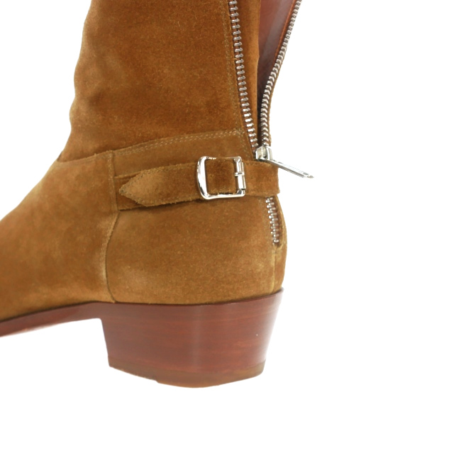 CELINE バックバックル ジップドアイザックブーツ スエード40