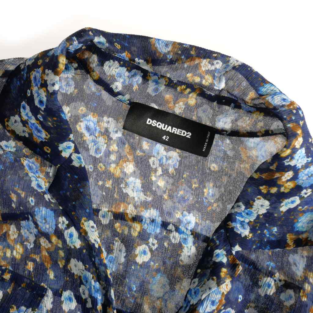 未使用品 ディースクエアード DSQUARED2 22SS シアー フラワー