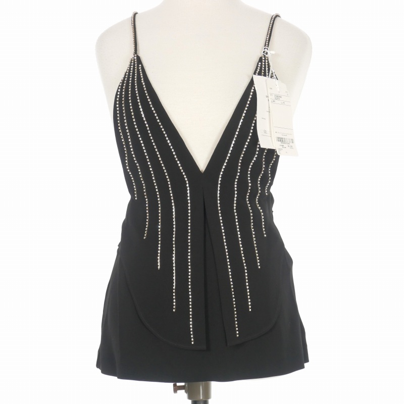 ディースクエアード DSQUARED2 22SS ビジュー キャミソール タンクトップ XS ブラック 黒 S75NC0998 国内正規 レディース ディースクエアード DSQUARED2 22SS ビジュー キャミソール