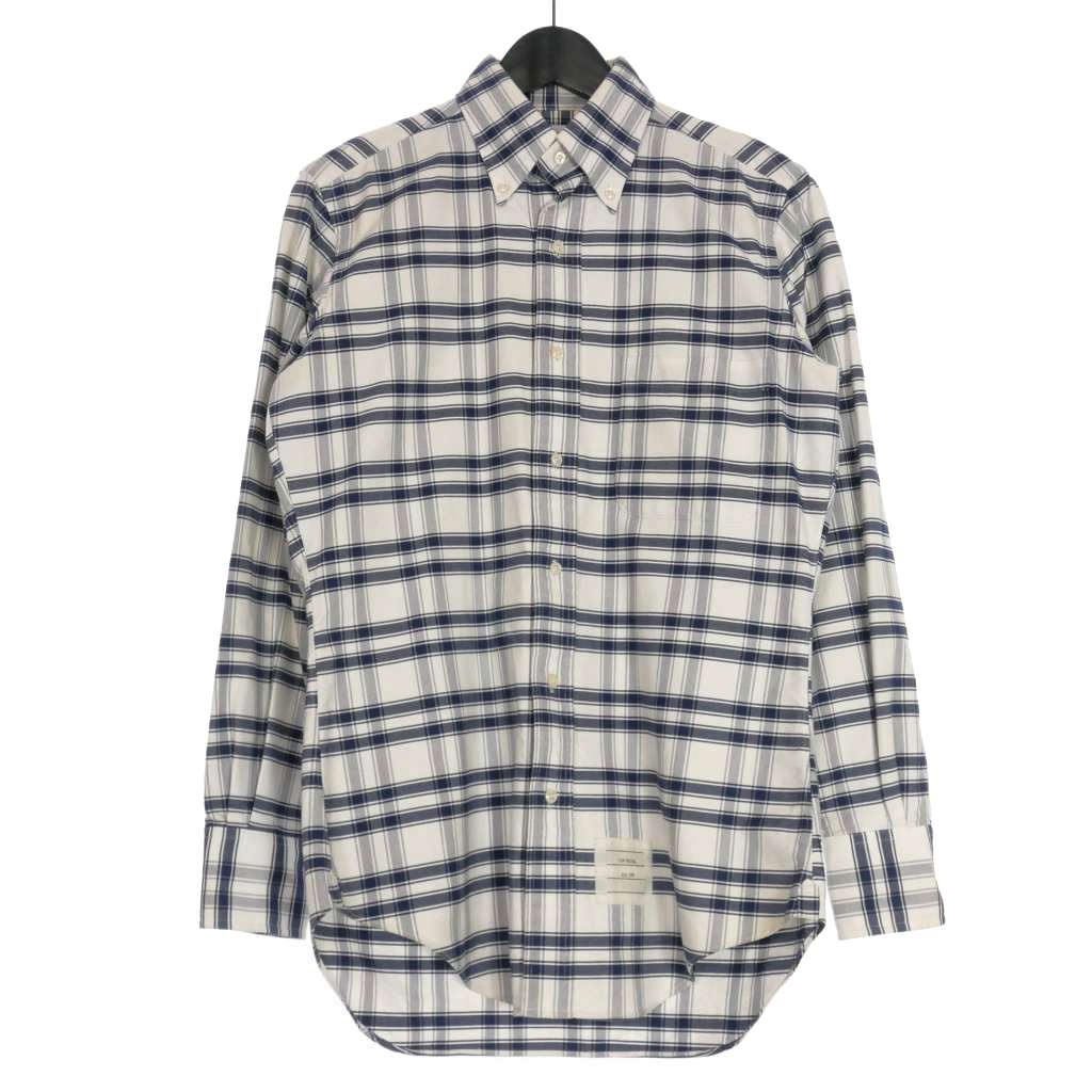 トムブラウン THOM BROWNE チェック柄 ボタンダウンシャツ 長袖 1 