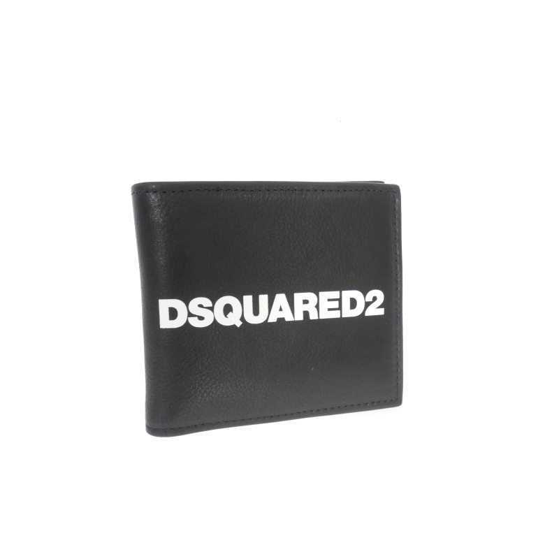 未使用品 ディースクエアード DSQUARED2 22SS ロゴプリント 二つ折り 