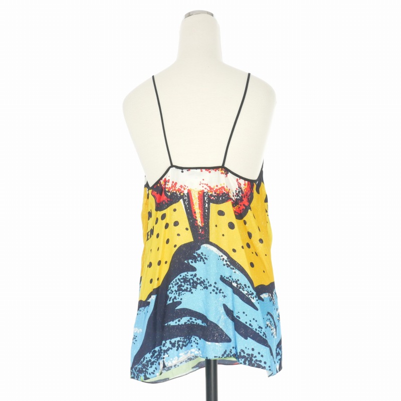 ディースクエアード DSQUARED2 22AW 総柄プリント キャミソール ブラウス サイドジップ 38 マルチカラー S75NC1010 国内正規 レディース ディースクエアード DSQUARED2 22AW 総柄プリント キャミソール