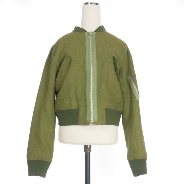 ヨシヨ YOSHIYO リネン ジャケット ブルゾン MA-1 ジップアップ 4  