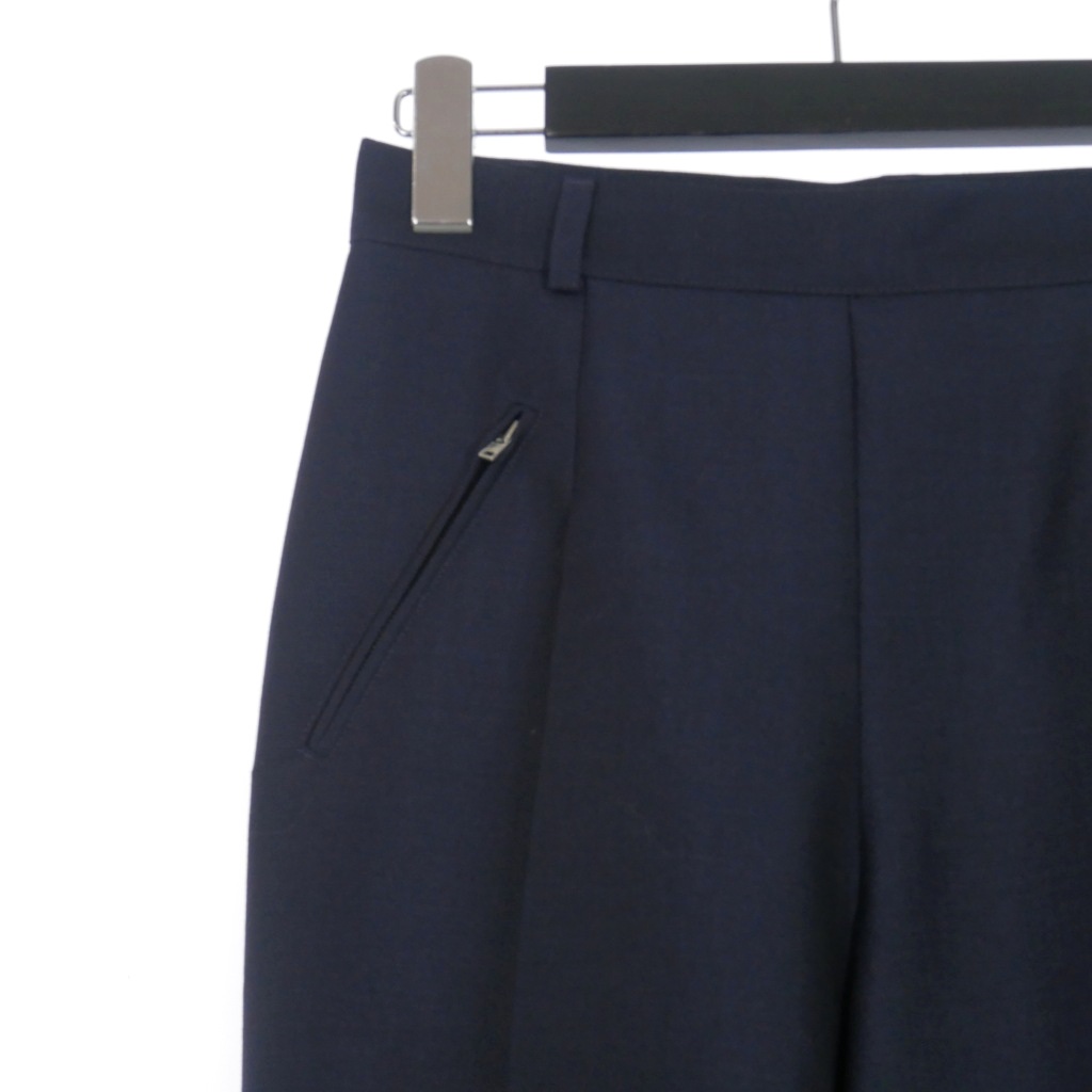 国内正規品メゾンマルジェラネイビー スラックス ジッパーポケット付き