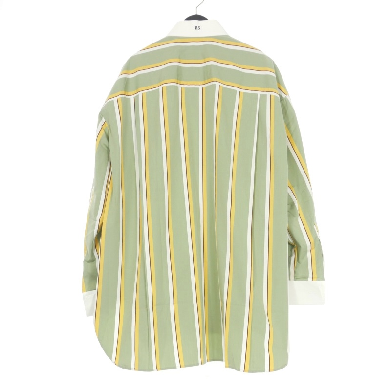 ラフシモンズ RAF SIMONS 22SS オーバーサイズ ストライプシャツ 長袖 