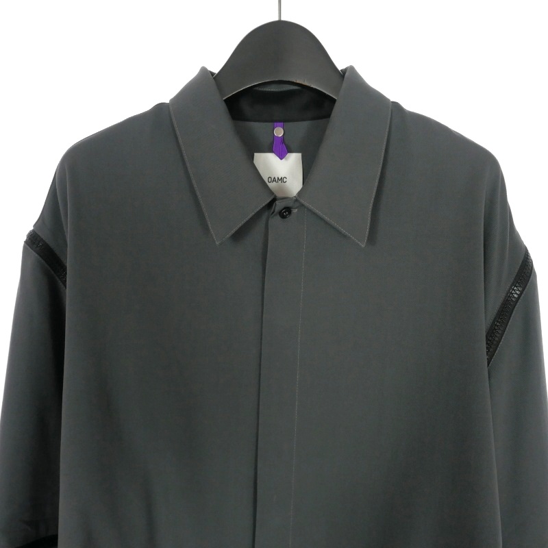 オーエーエムシー OAMC 23AW MODULAR SHIRT ジッパーデザインシャツ 