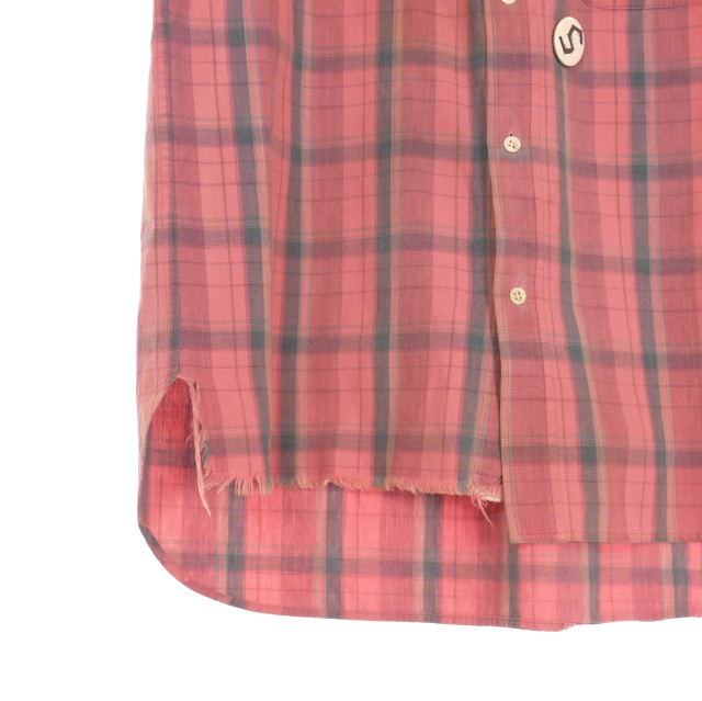 ミハラヤスヒロ MIHARA YASUHIRO 缶バッジ付き チェック柄