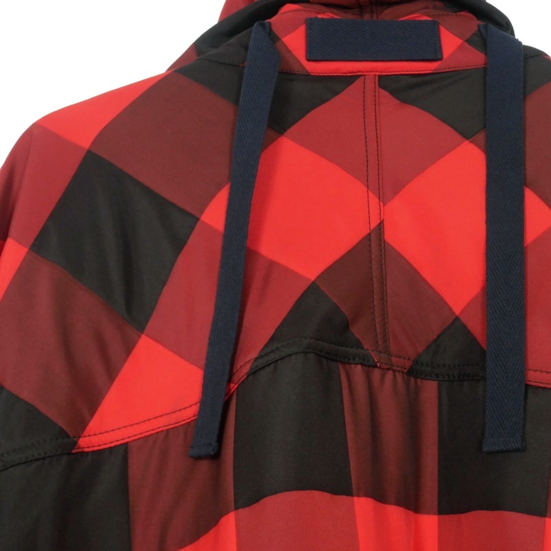 sacai マウンテンパーカー 1744 赤黒チェック サカイ sacai 18AW バッファローチェックブルゾン ジャケット
