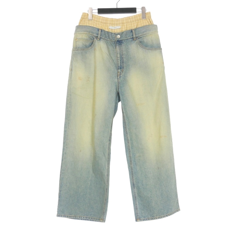 ジエダ Jieda 23SS W WAIST DENIM ダブルウエスト ワイドデニムパンツ 